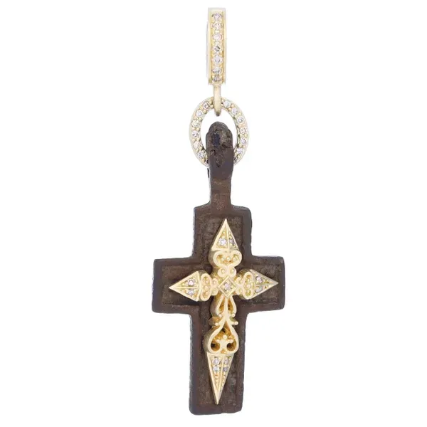 Ancient Old Believers Male Cross Pendant Jais Providenciales, 