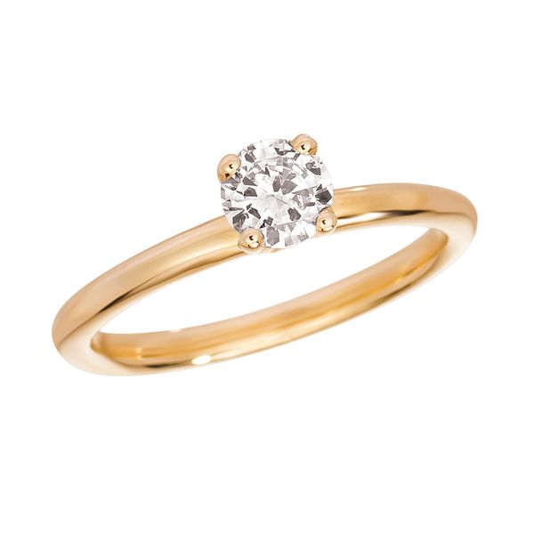 Yellow Gold Solitaire Diamond Ring Jais Providenciales, 