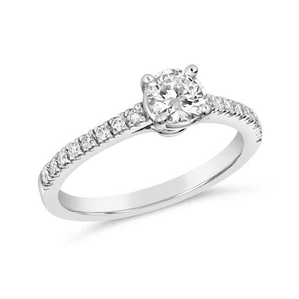 White Gold Solitaire Diamond Ring Jais Providenciales, 
