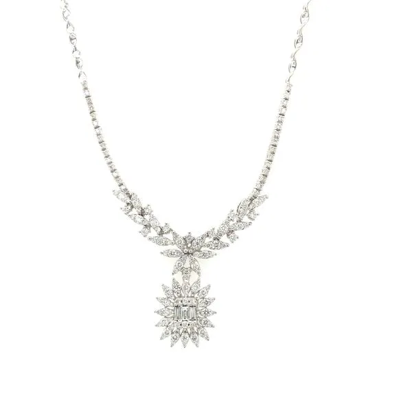 Diamond Floral Necklace Jais Providenciales, 