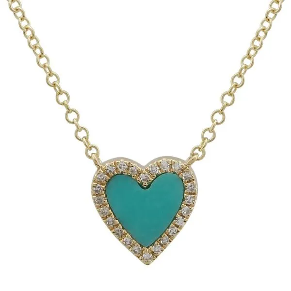 Heart and Diamond Necklace Jais Providenciales, 