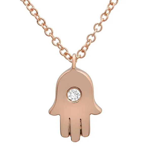 Diamond Hamsa Hand Necklace Jais Providenciales, 