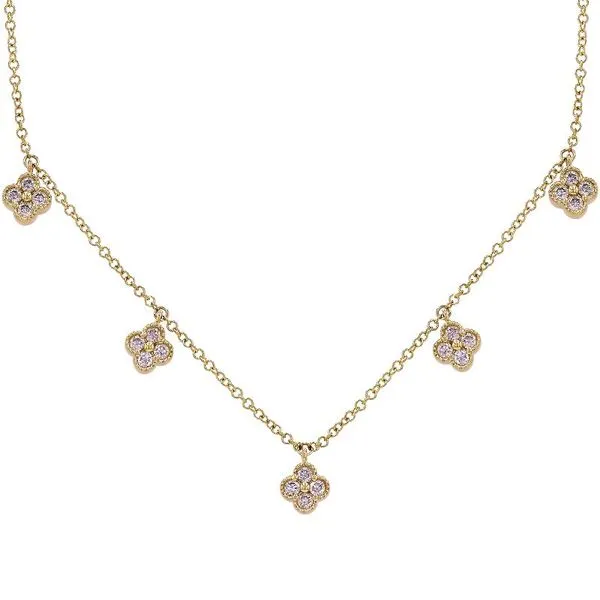Diamond Clover Charm Necklace Jais Providenciales, 