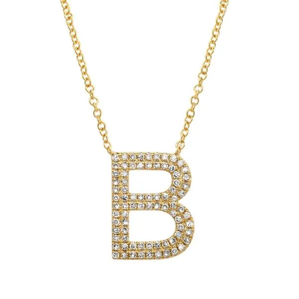 Diamond Intial B Necklace Jais Providenciales, 