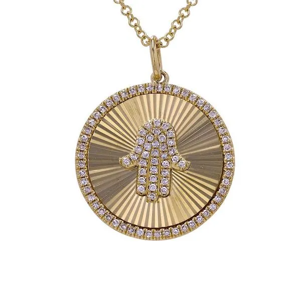 Diamond Hamsa Hand Necklace Jais Providenciales, 