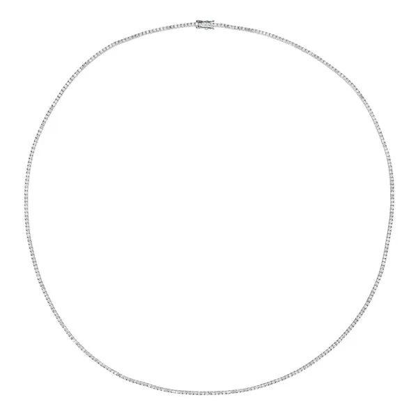 White Gold Diamond Tennis Necklace Jais Providenciales, 