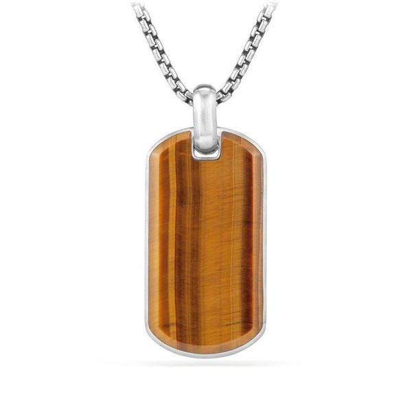 Exotic Stone Tag in Tigers Eye Jais Providenciales, 