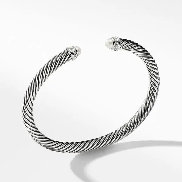 Cable Classic Bracelet with Pearls and Diamonds Jais Providenciales, 