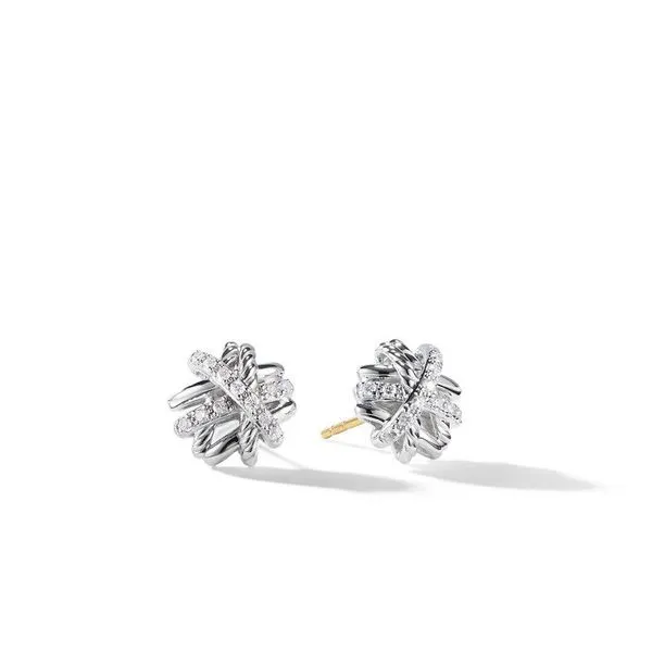 Crossover Earrings with Diamonds Jais Providenciales, 