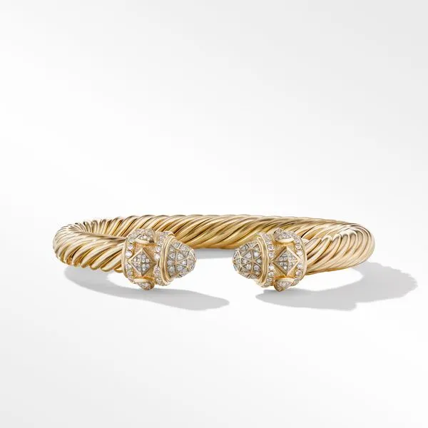 DY 18K Yellow Gold Renaissance Bracelet with Pavé Diamonds Jais Providenciales, 