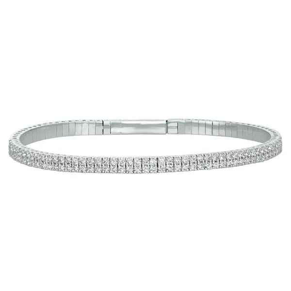 Diamond 2 rows flexible bracelet Jais Providenciales, 