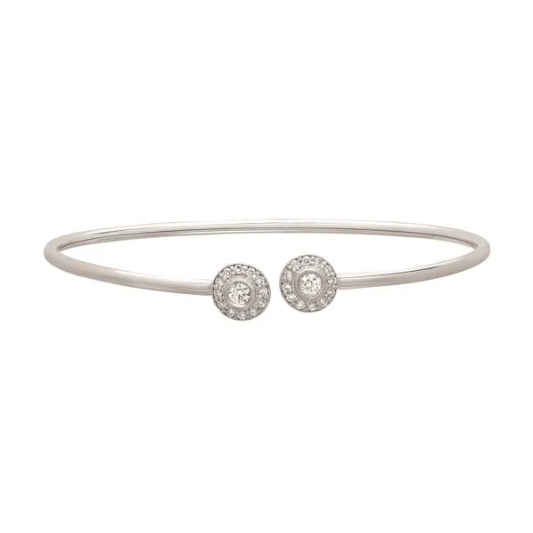 White Gold Diamond Bangle Jais Providenciales, 