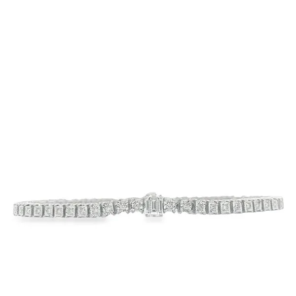 Emerald Cut Diamond Tennis Bracelet Jais Providenciales, 