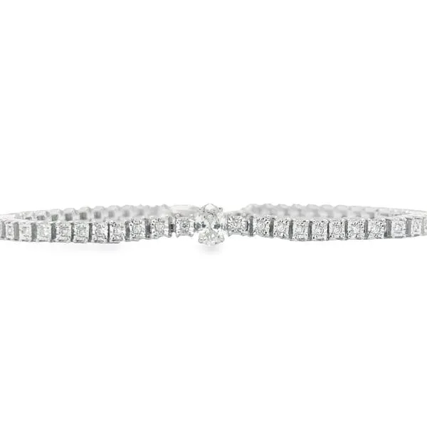 Oval Diamond Tennis Bracelet Jais Providenciales, 