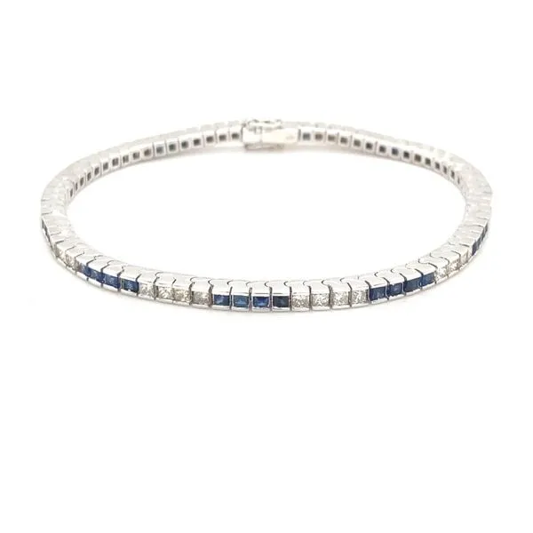 Sapphire and Diamond Tennis Bracelet Jais Providenciales, 