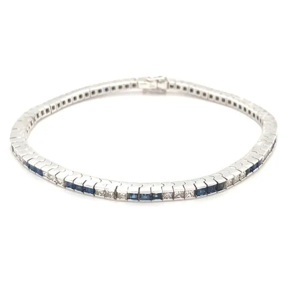 Sapphire and Diamond Tennis Bracelet Jais Providenciales, 