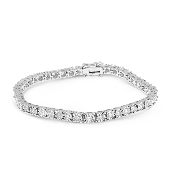 Diamond Tennis Bracelet with Illusion Setting Jais Providenciales, 