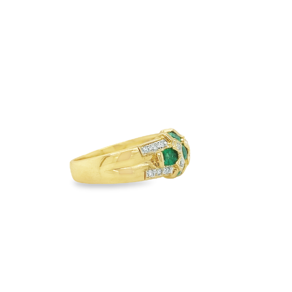 Emerald & Diamond Ring Image 2 Jais Providenciales, 