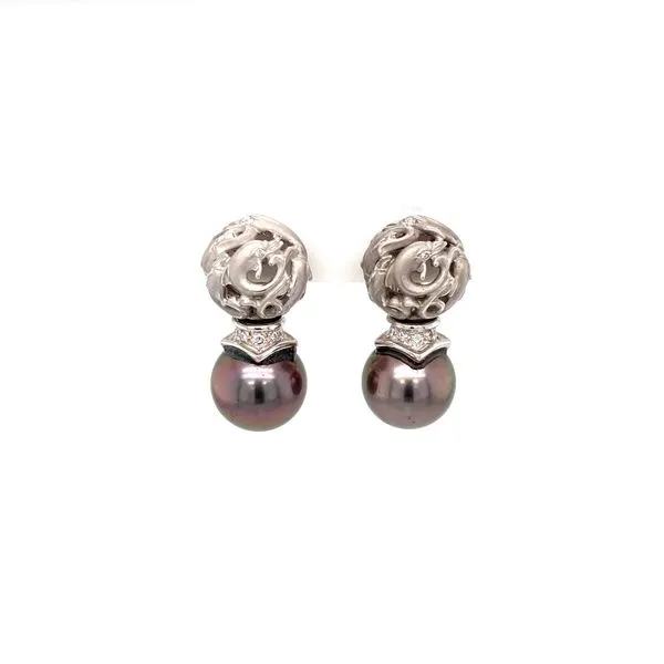 Pearl & Diamond Earrings Jais Providenciales, 