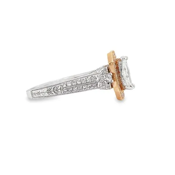 Two-Tone Emerald Cut Diamond Ring Image 2 Jais Providenciales, 