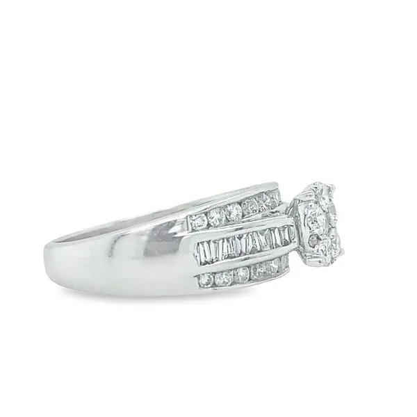 White Gold Diamond Floral Ring Image 2 Jais Providenciales, 