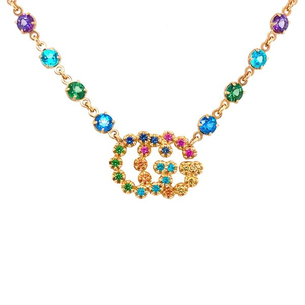 Gucci GG Running Mixed Gemstone Necklace | Jais | Providenciales,