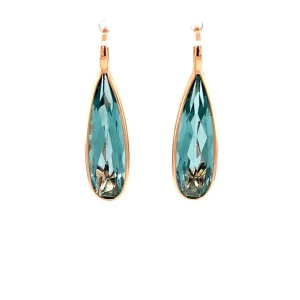 Aquamarine Teardrop Earrings Jais Providenciales, 