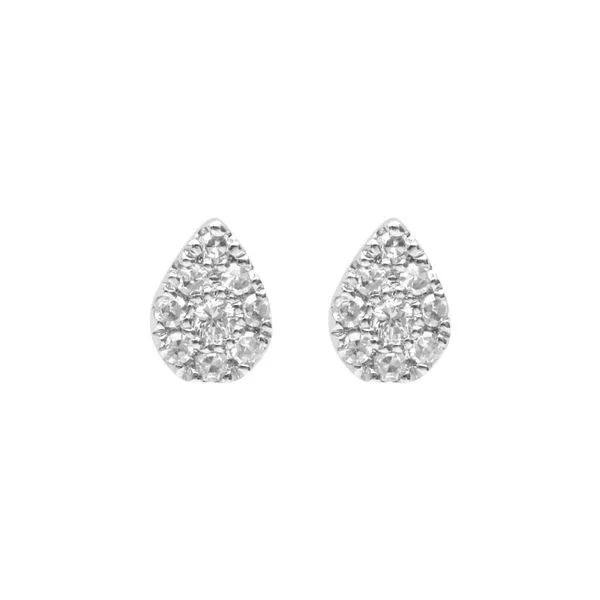 Diamond Teardrop Studs Jais Providenciales, 