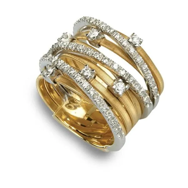 Goa Nine-Strand Diamond Ring Jais Providenciales, 