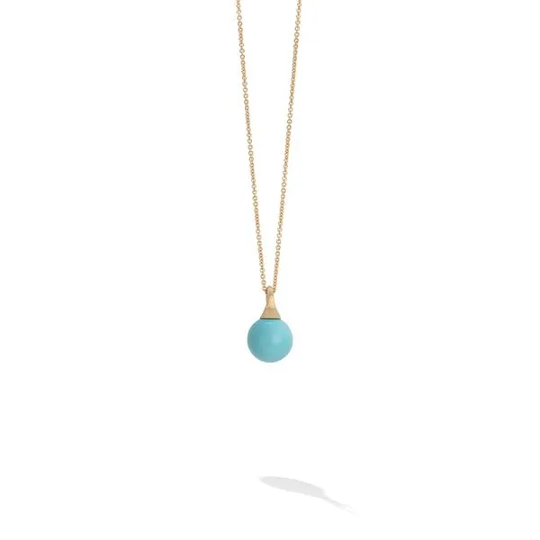 Africa Turquoise Boule Necklace Jais Providenciales, 