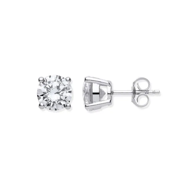 Diamond Solitaire Earrings Jais Providenciales, 