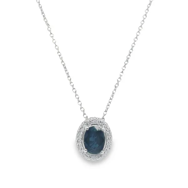 Oval Sapphire & Diamond Necklace Jais Providenciales, 