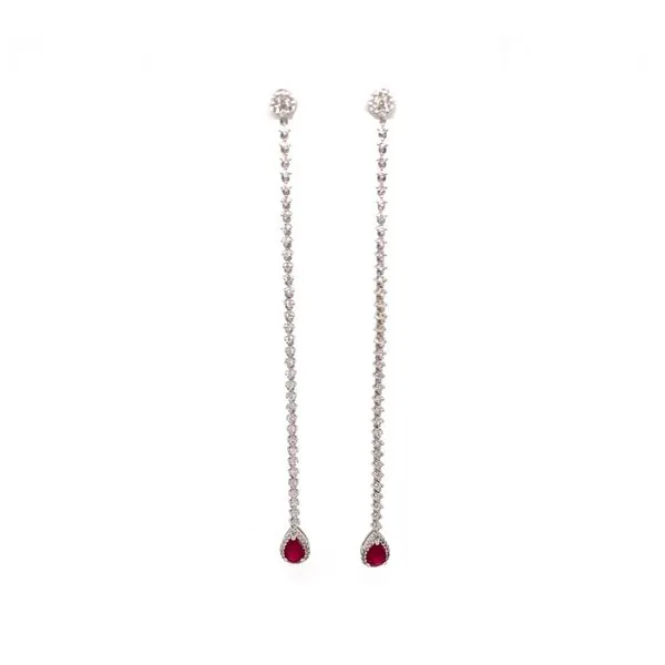 Ruby & Diamond Drop Earrings Jais Providenciales, 