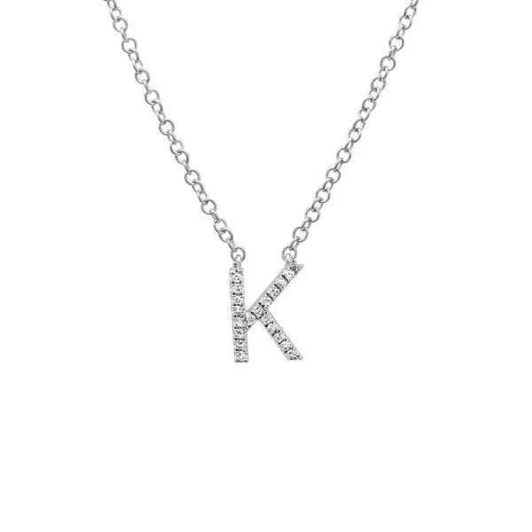 Initial K Diamond Necklace Jais Providenciales, 