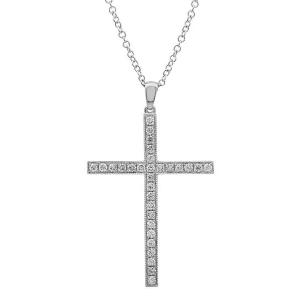 White Gold Diamond Cross Necklace Jais Providenciales, 