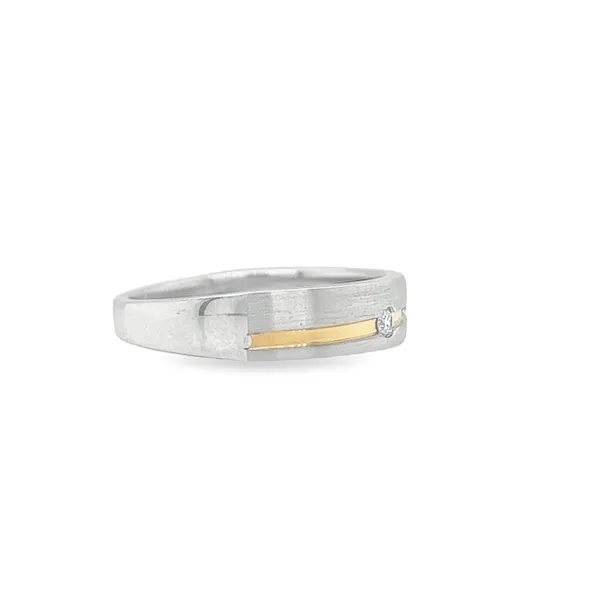 Two-tone Diamond Wedding Band Image 2 Jais Providenciales, 
