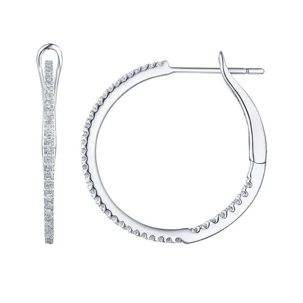 Thin Diamond Hoops Jais Providenciales, 