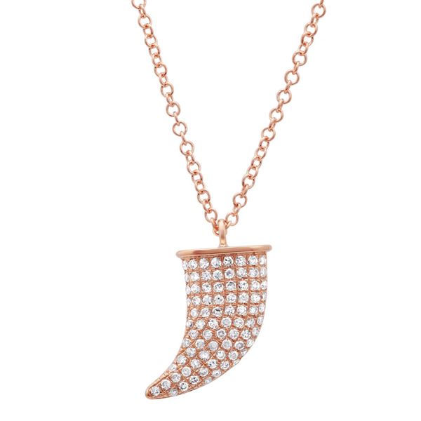 Curved Horn Diamond Necklace Jais Providenciales, 