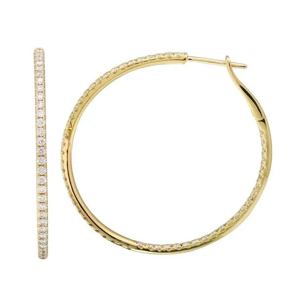 Diamond Hoop Earrings Jais Providenciales, 