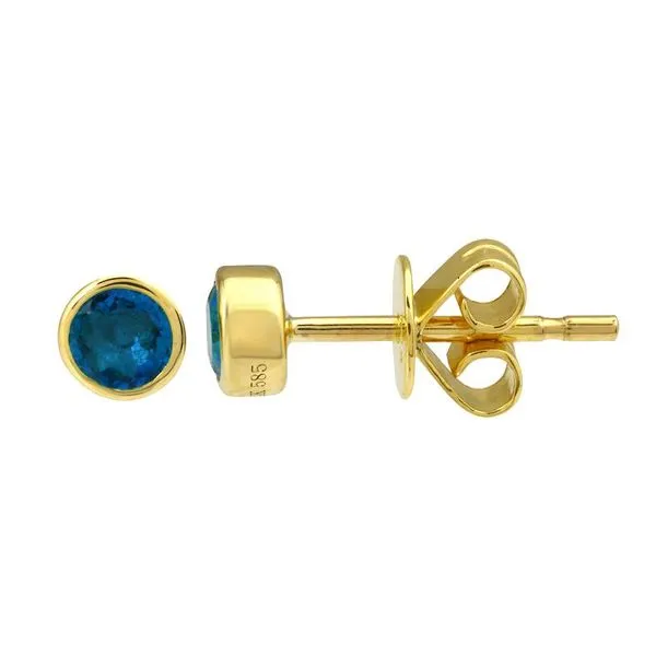 Blue Topaz Studs Jais Providenciales, 
