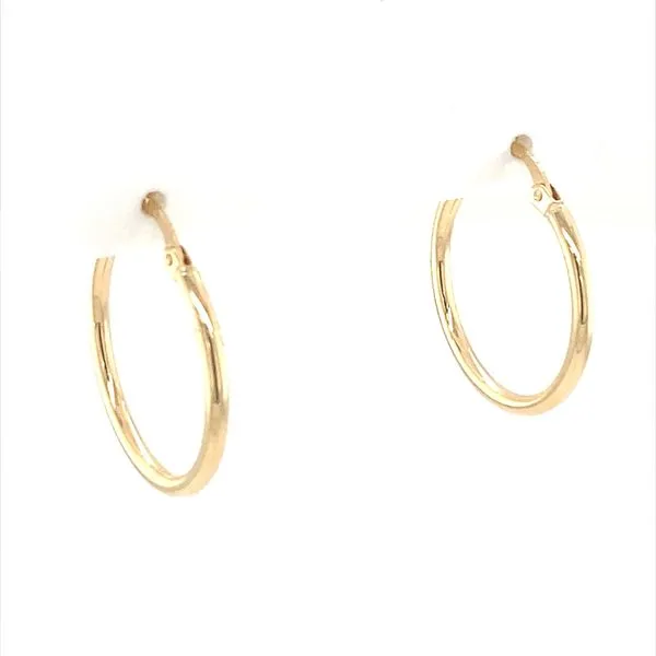 14K Yellow Gold Hoop Earrings Jais Providenciales, 