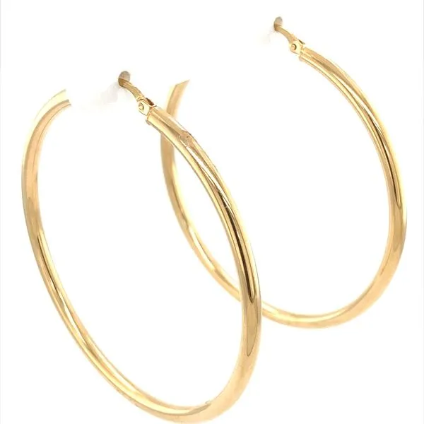 14K Yellow Gold Hoop Earrings Jais Providenciales, 