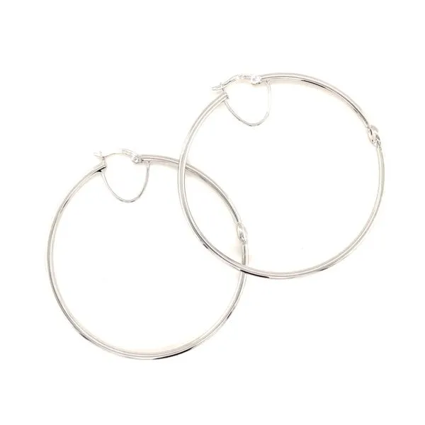 X-Large Hoops - White Gold Jais Providenciales, 