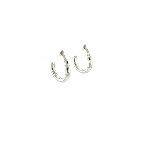 Petite Hoops in White Gold Jais Providenciales, 