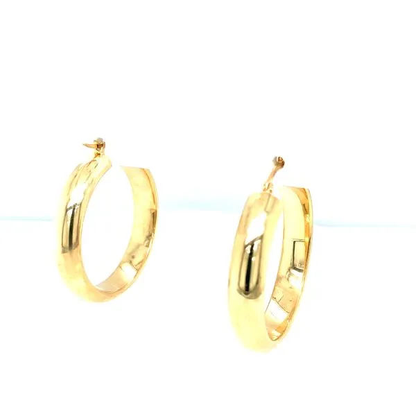 Medium Thick Hoop Earrings Jais Providenciales, 
