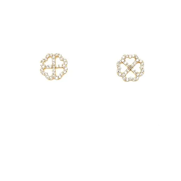 Four Leaf Clover Stud Earrings Jais Providenciales, 