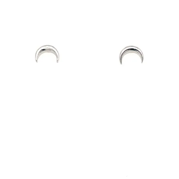 Crescent Moon Studs Jais Providenciales, 
