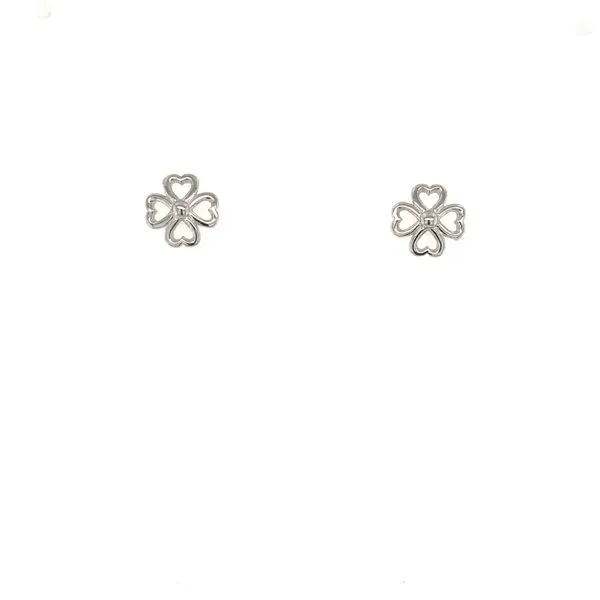 Clover Outline Studs Jais Providenciales, 