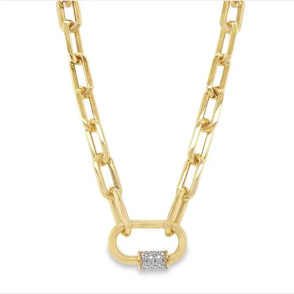Paperclip and Diamond Necklace Jais Providenciales, 