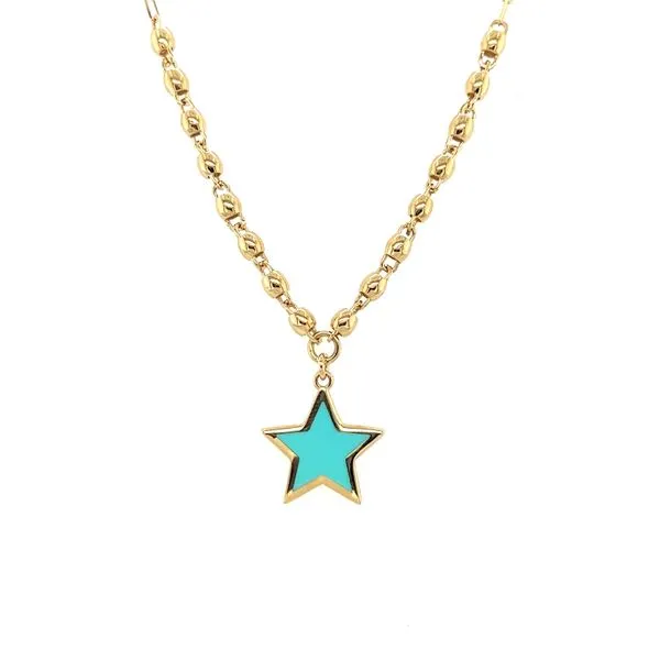 Turquoise Star Pendant Necklace Jais Providenciales, 